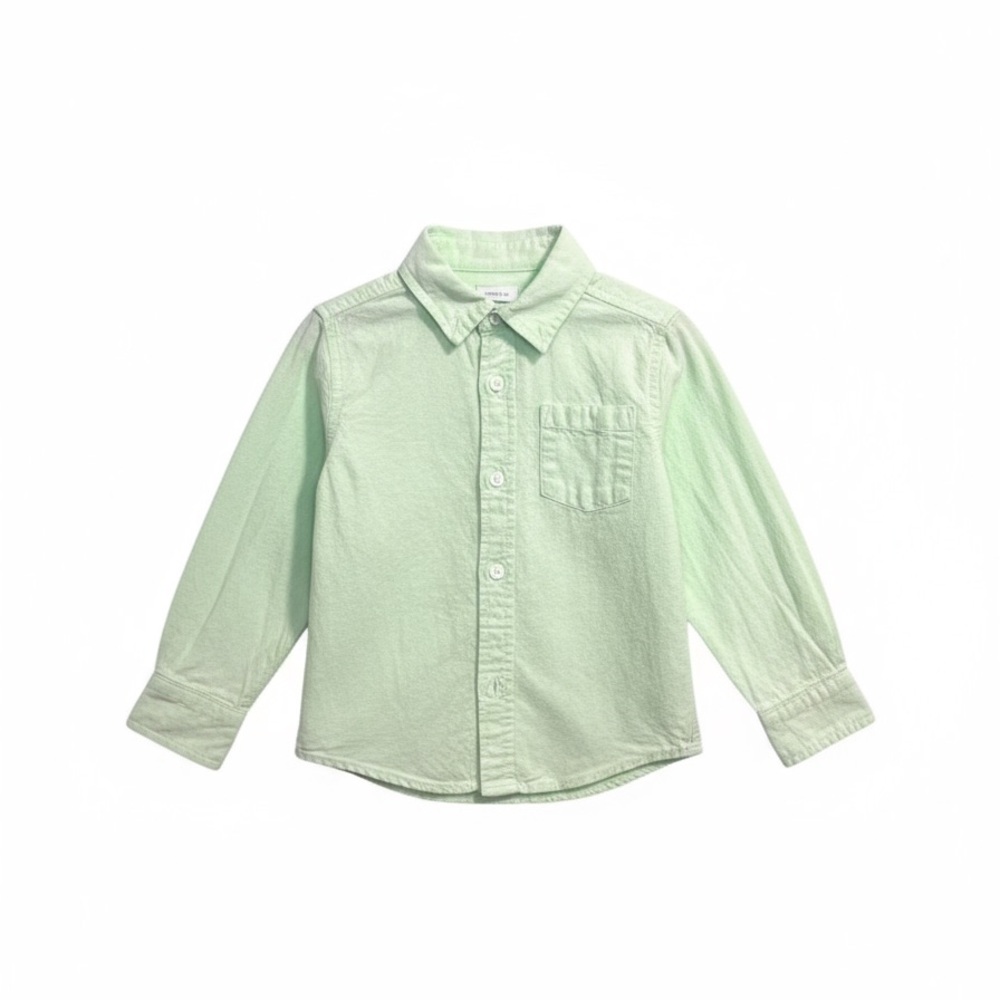 Gymboree boys size 4/xs green linen button down